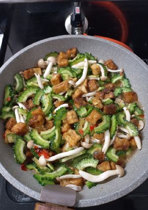 Foto resep Tumis pare jamur