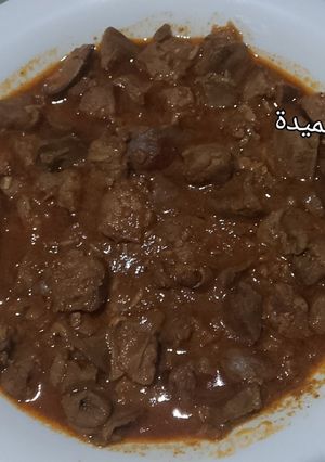 صورة لوصفة كبدة صوص