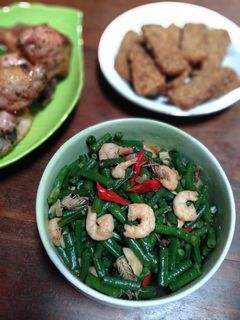 Foto resep Tumis kacang panjang udang