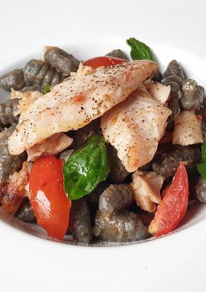 Foto di Gnocchetti di Grano arso con Dentice