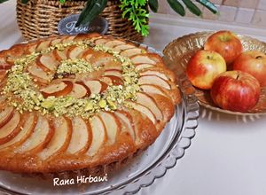 صورة لوصفة كيكة التفاح 🍎🍎