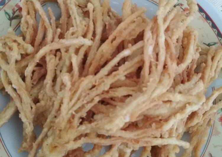 Langkah Mudah untuk Menyiapkan Jamur enoki goreng crispy, Bikin Ngiler