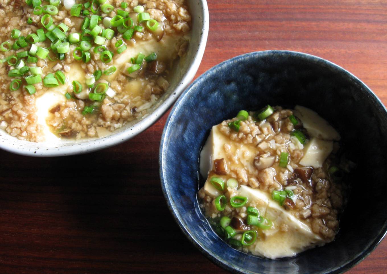 Savoury Custard with Soy Mince Sauce