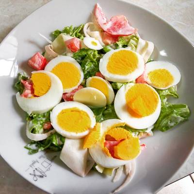 Descubrir 38+ imagen receta ensalada con huevo cocido
