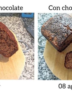 Una foto de Bizcocho de plátanos y chocolate sin gluten en Amasadora