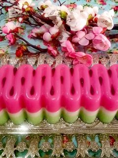 عکسی از دستور ژله طرح هندوانه