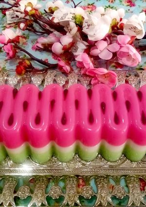 عکسی از دستور ژله طرح هندوانه