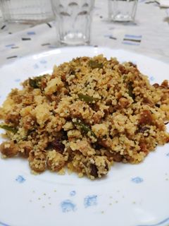 Una foto de Cuscús con salteado de soja
