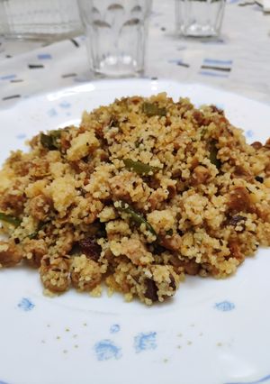 Una foto de Cuscús con salteado de soja