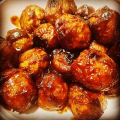 A picture of Barbecue and Beer Meatballs.