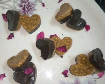Easy Making Recipe Jaggery chocolate hearts Practical Delicious