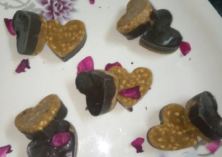 Jaggery chocolate hearts Jaggery chocolate hearts