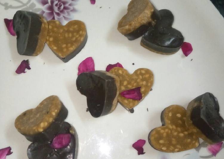 Step-by-Step Guide to Prepare Homemade Jaggery chocolate hearts