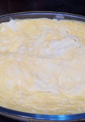 Una foto de Pastel light de zuchinis y jamón