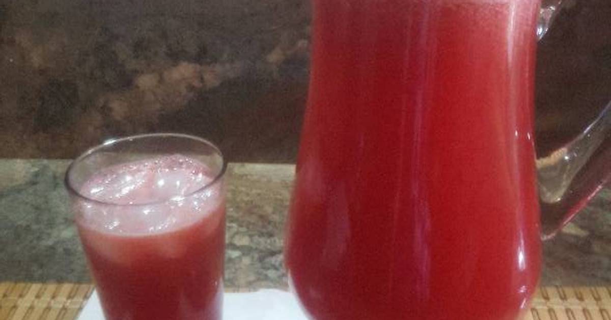 Agua fresca de horchata y fresas Receta de j.floresdeulloa- Cookpad