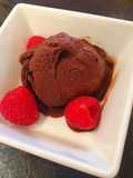 Sorbete de chocolate con heladera