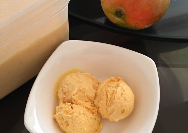 Cara Gampang Menyiapkan Es krim mangga , Menggugah Selera