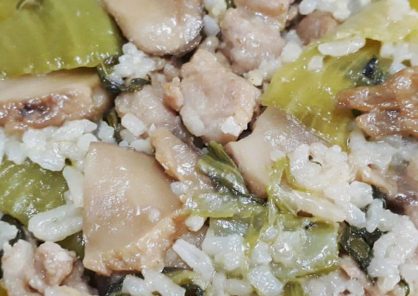 Nasi Tim Babi Sayur Pahit