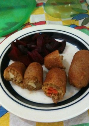 Una foto de Croquetas de pollo con sorpresa!