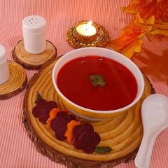 A picture of Healthy beetroot mint soup.