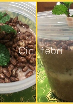 Foto resep Parfait choco strawberry mint
