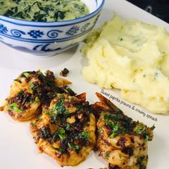 A picture of Sweet paprika prawns.