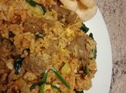 A picture of chili garlic fried rice