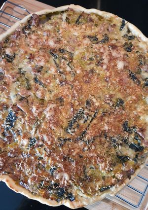 Une photo de Tarte poireaux andouillettes