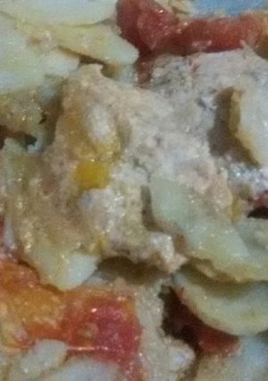 صورة لوصفة كباب بالبطاطا والبندورة