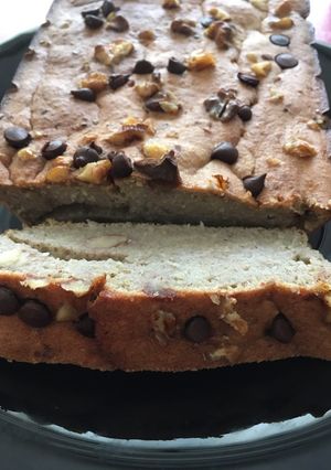 Una foto de Budín húmedo de banana en licuadora