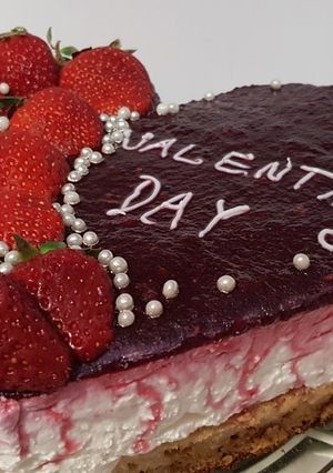 O poză a rețetei Cheesecake Valentine's Day.