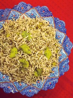 صورة لوصفة تمن باقلا عراقي (رز بالفول الاخضر والشبت)