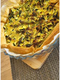 Una foto de Tarta de vegetales verdes