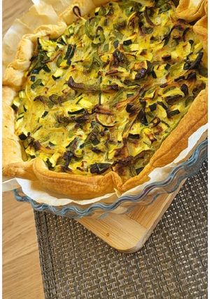 Una foto de Tarta de vegetales verdes