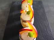 Une photo de nectarine et mascarpone