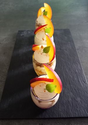 Une photo de Verrines fraîcheur aux nectarines