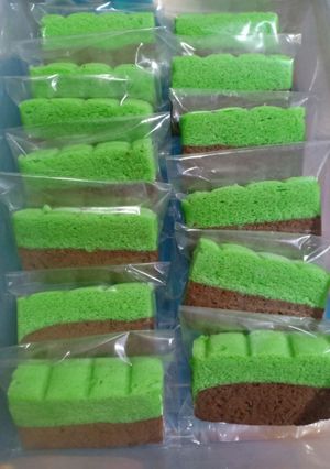 Foto resep Brownies kukus coklat pandan