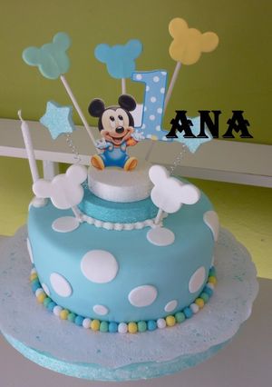 Una foto de Torta de mickey bebé de 1 año