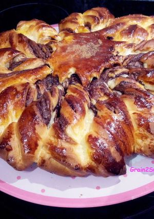 Une photo de Brioche flocon de neige au chocolat