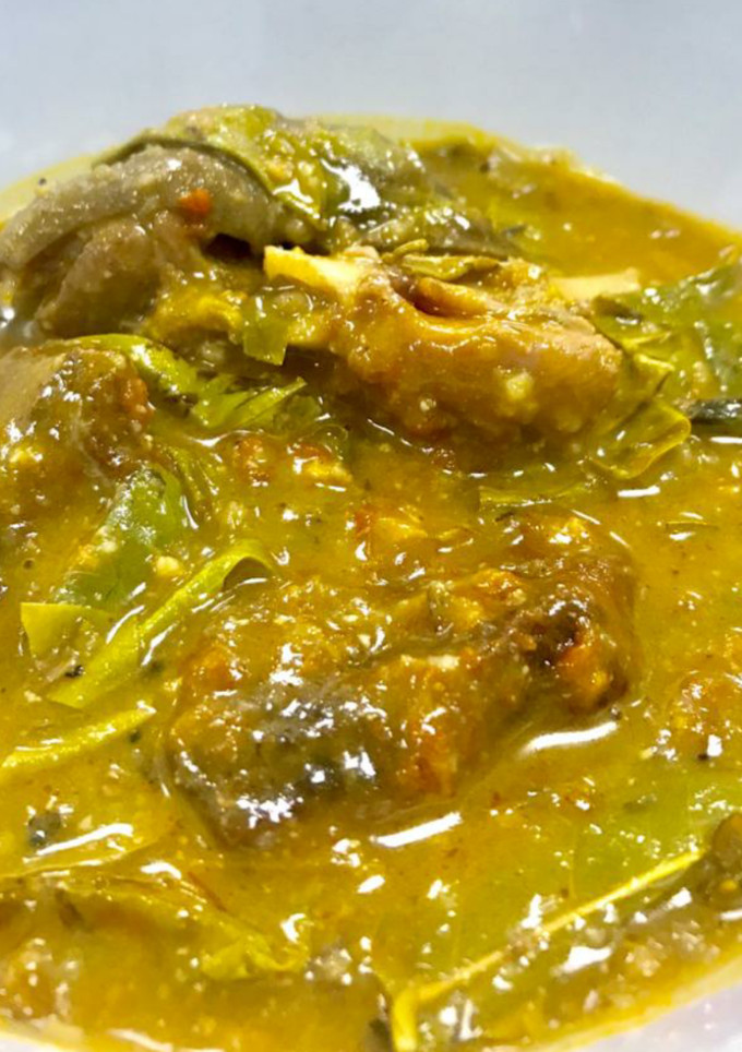 A picture of Oha soup.