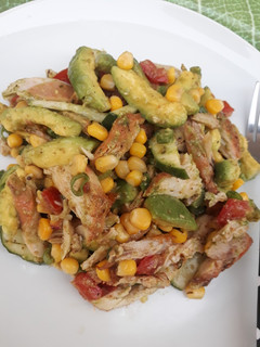 A picture of Avocado chicken salad.