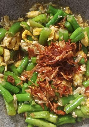 Foto resep Buncis Orak Arik Telur Simple