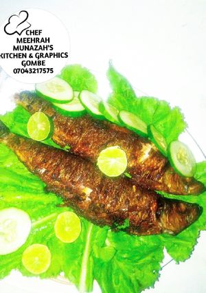 Grilled Sardine Fish (Gasashshen kifi - gashin Oven) ainihin hoton girkin