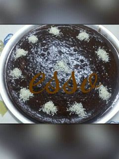 صورة لوصفة كيكة برتقال بدون بيض 😃بصوص الشوكولاتة