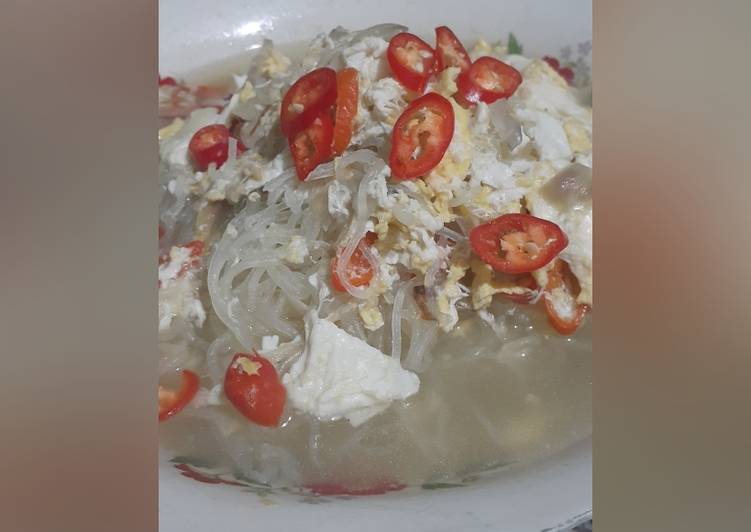 PATUT DICOBA! Cara Membuat Bihun telur simple (pengganti nasi)