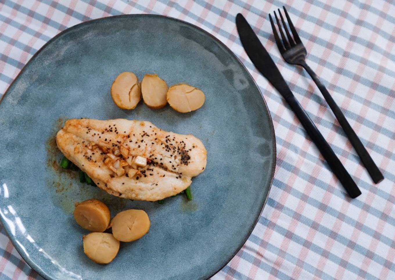 Garlic Butter Sea Bass Fillet