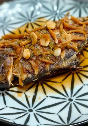 My貝里斯辣醬料理1_薑燒辣魚 的食譜成品照片