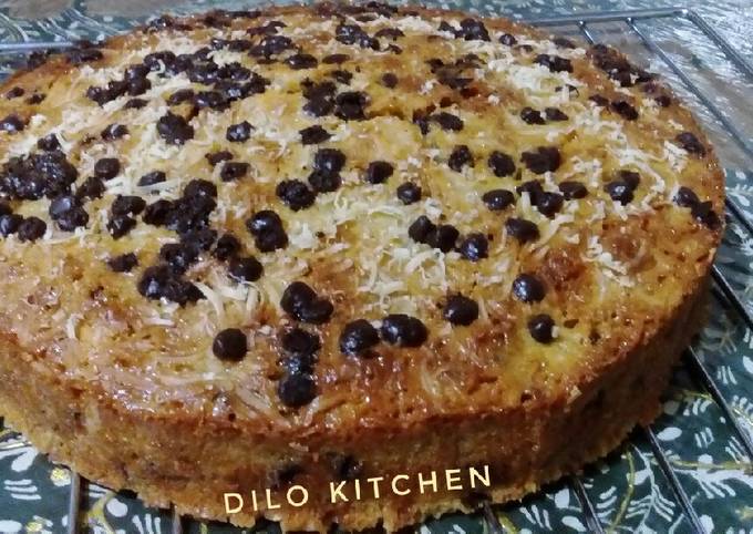 Resep Bolu pisang tabur keju chocochip (no mixer) oleh Resep Bolu pisang tabur keju chocochip (no mixer) oleh