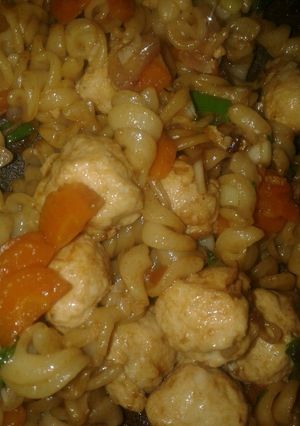 Foto resep Makaroni goreng bakso ayam