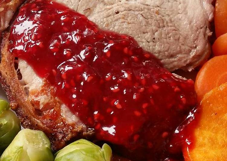 Vickys Roast Pork with Raspberry Sauce, GF DF EF SF NF Vickys Roast Pork with Raspberry Sauce, GF DF EF SF NF